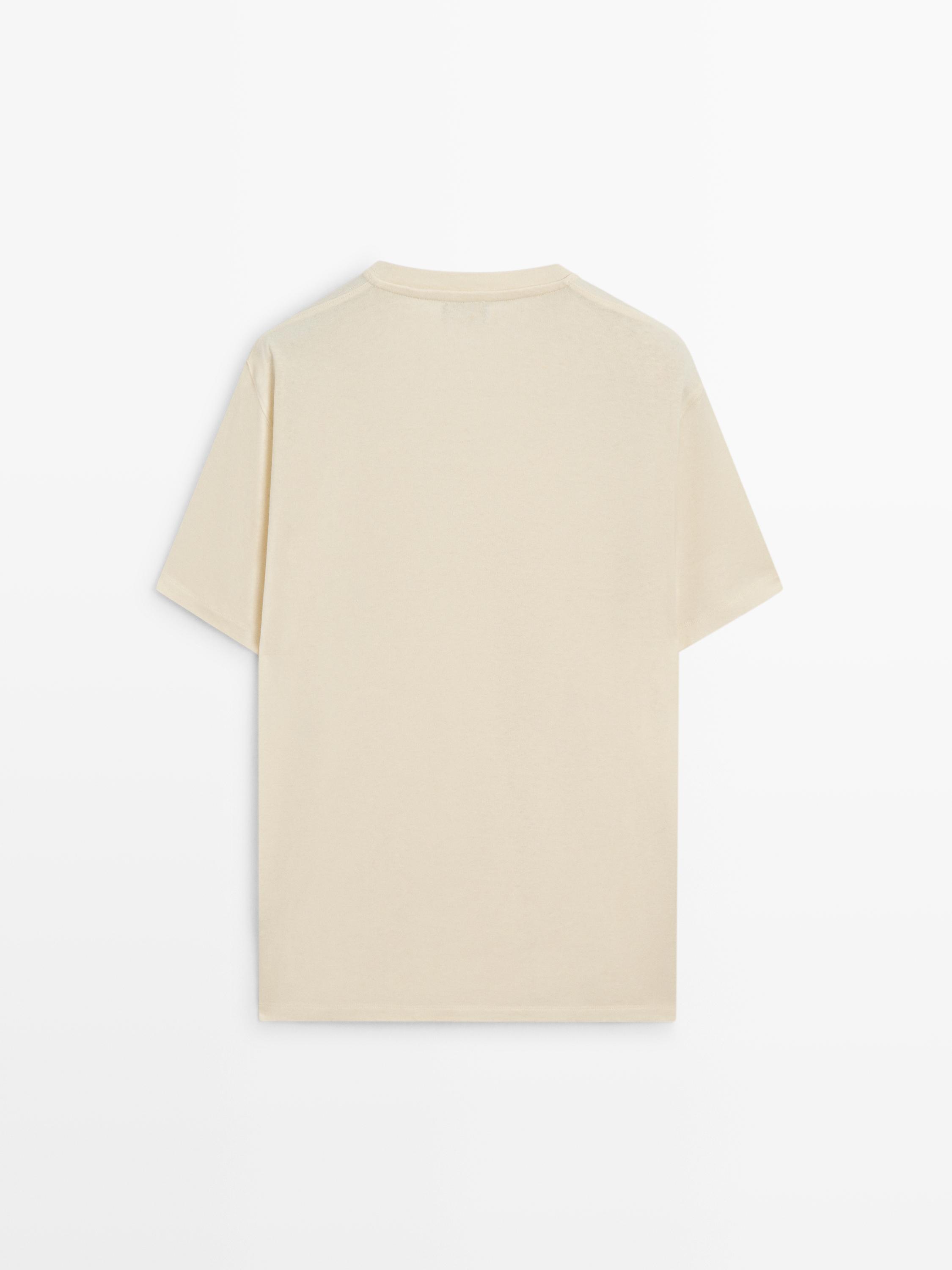 Short sleeve cotton blend T-shirt